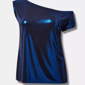 Torrid Liquid Shine Off Shoulder top